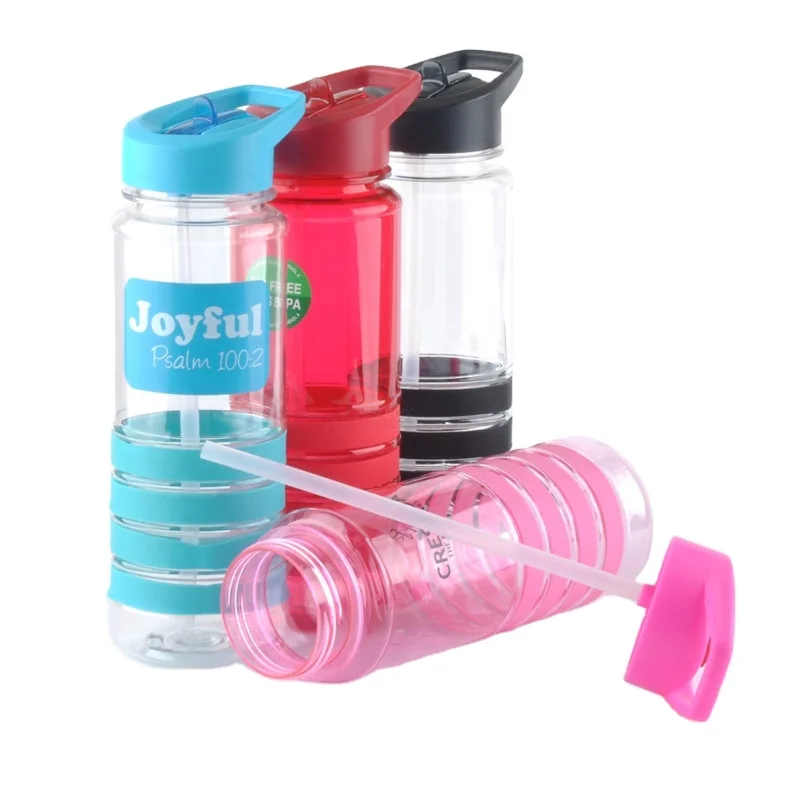Shengming Low Moq Plastic Summer Water Bottle Production Line With Straw Lid Outdoor Sport Water Bottle Plastic 2022