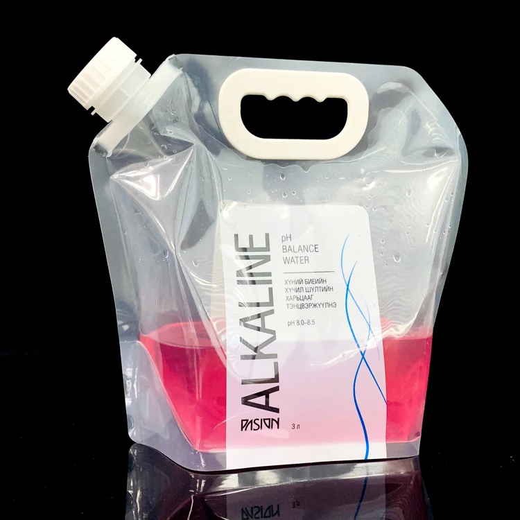 Large Capacity 3 Liters Plastic Drinking Alkaline Water Bags