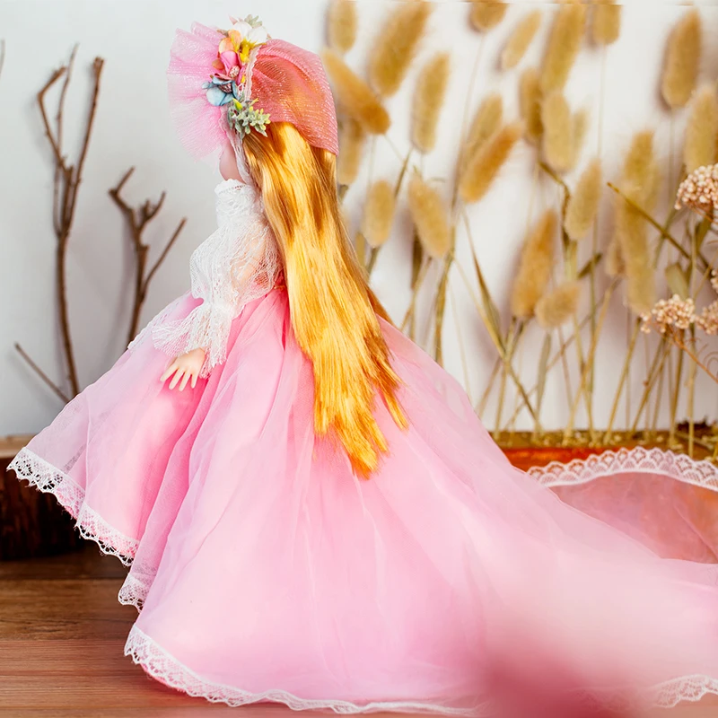 12 Inch Dress Up Dolls Set Girl Plastic Diy Toys Frozen Doll Novelty Gifts For Girl Present Fashion Princess Doll