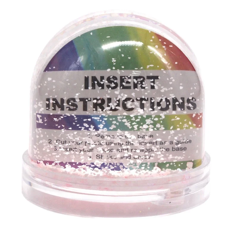 OEM wholesale special moments home decor DIY acrylic photo frame  water globe custom made snow globes for desktop office gift