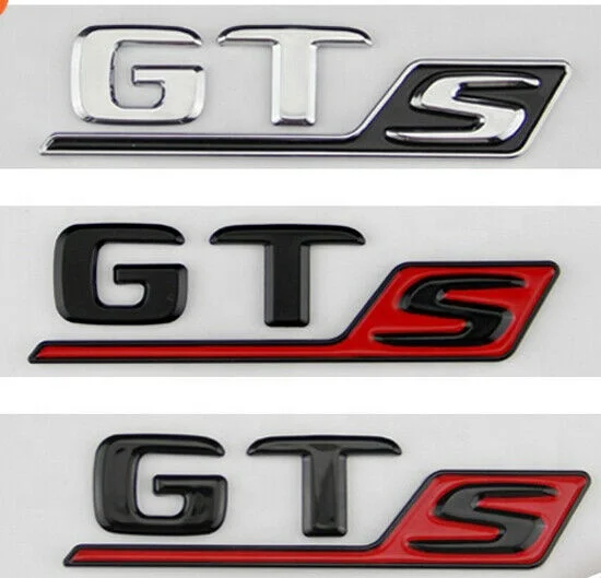 
GT S Auto Emblem Lettering Sticker Badge Trunk Mat Black GTS 