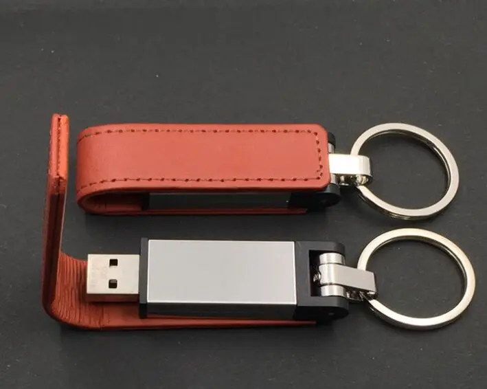 Leather  custom usb flash drive 2.0  3.0  custom pendrive 32gb 8gb 16gb 4gb 64gb 128gb Leather usb flash drive Business gifts