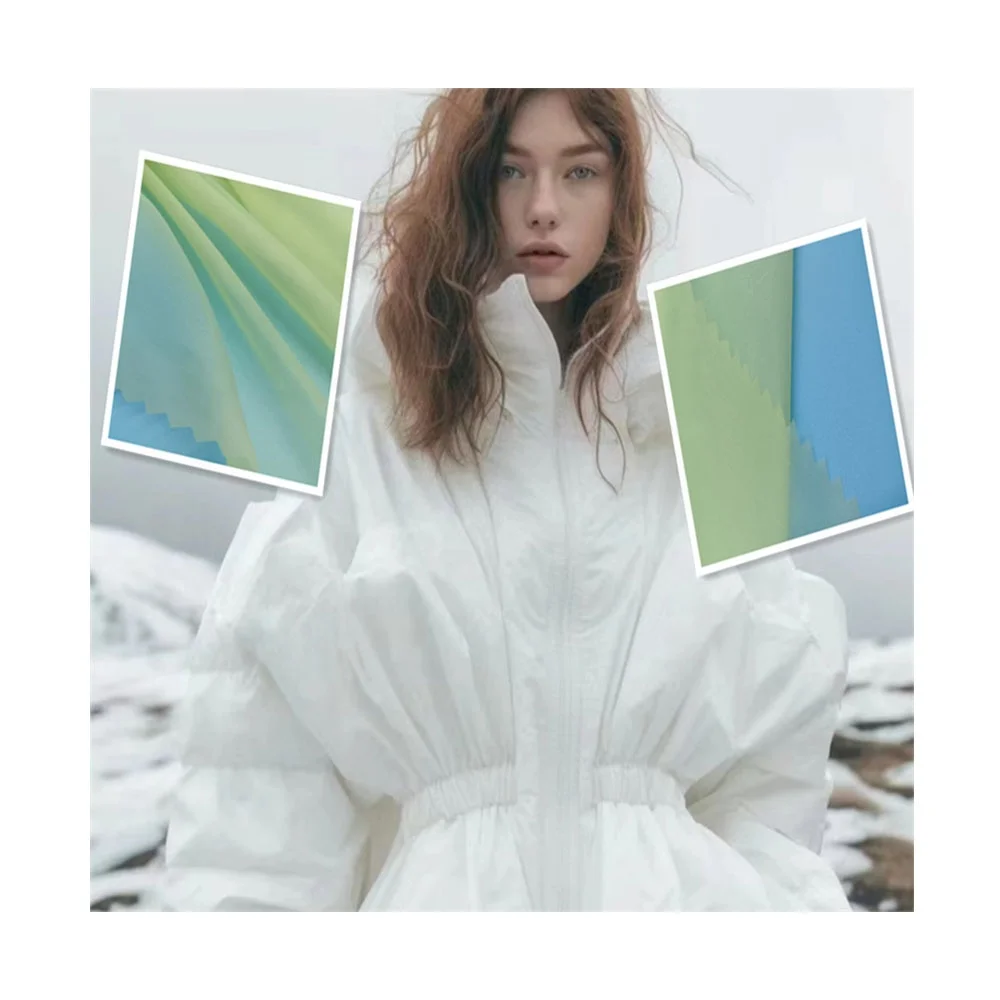 7D 100% nylon taffeta down jacket fabric Cire Finish Downproof Waterproof nylon taffeta ripstop fabric for Downproof  wear