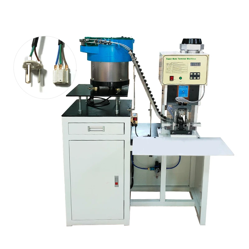 EW-5055A Factory customized power cord plug 2 pin 3 pin crimping machine cable plug connector crimping machine