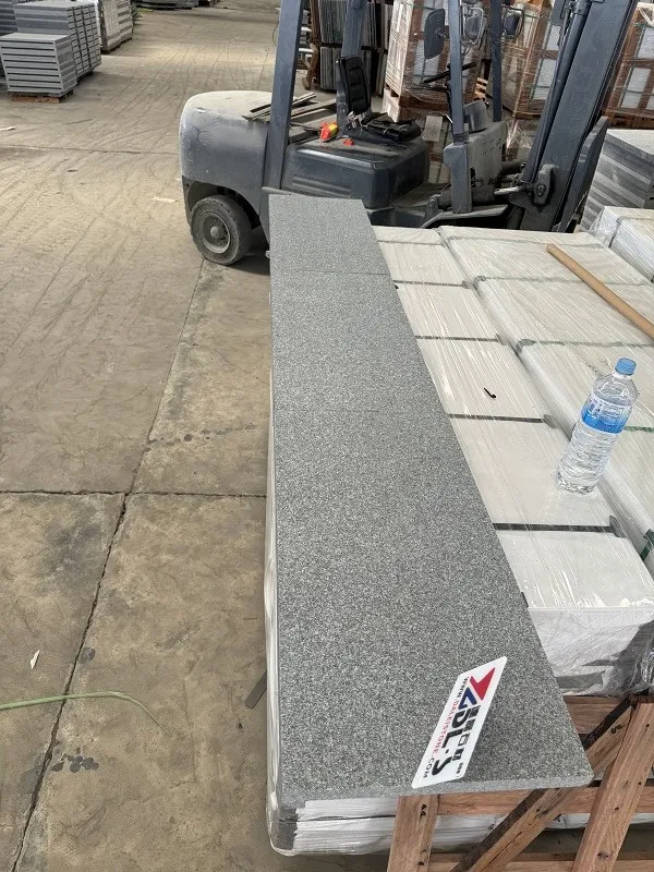 Flamed Brushed Cambodia G654 Drak Grey Granite Swimming Pool Coping Tiles Stone