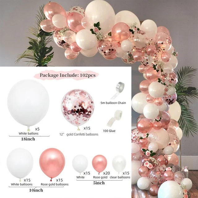 wholesale metal balloon arch pink garland happy birthday balloons set valentines day gift balloons set kit party decoration