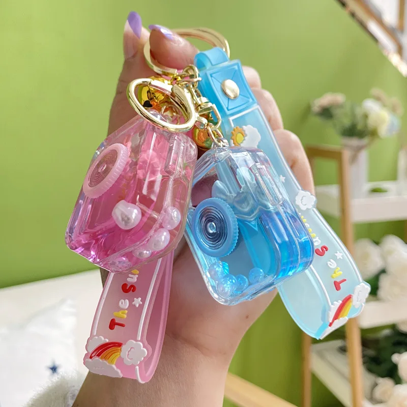 Cute Cartoon Key Chains Drink Bottle Keychain Beverage Key Rings Bag Pendant Key Holder Christmas Gifts