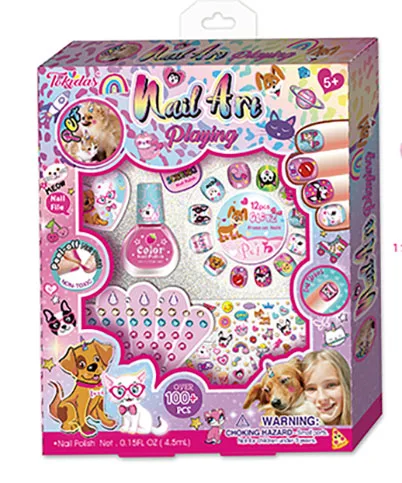 2023 Tokidas Children makeup preschool toys famous Good quality factory directly Makeup toys Nail Polish art press on  nail