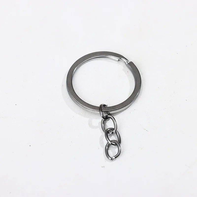 Wanchuan Straight Metal Stainless Steel Key Ring Aperture Accessories Diy Flat Flat
