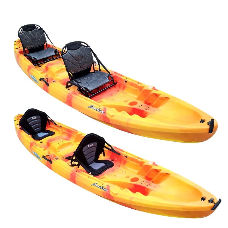 2+1 Sit On Top Family Professional Fishing tandem Kayak  Aluminum Frame Chair Double
