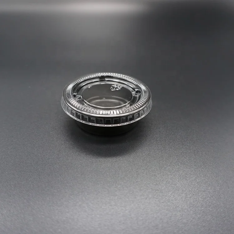 Premium Quality Plastic Disposable Portion Sauce Cups with Strong Lids Condiment Cup Leak-Resistant, Tight fit