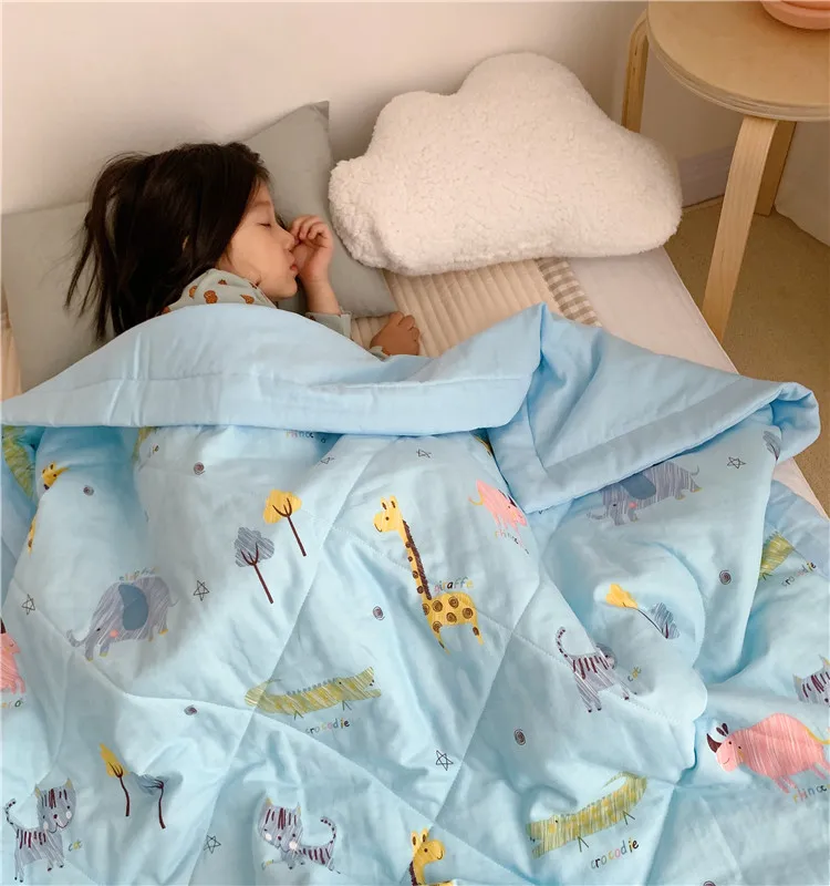 Wholesale 100% Cotton blanket quilt printed design kids comforter set baby cot bedding set