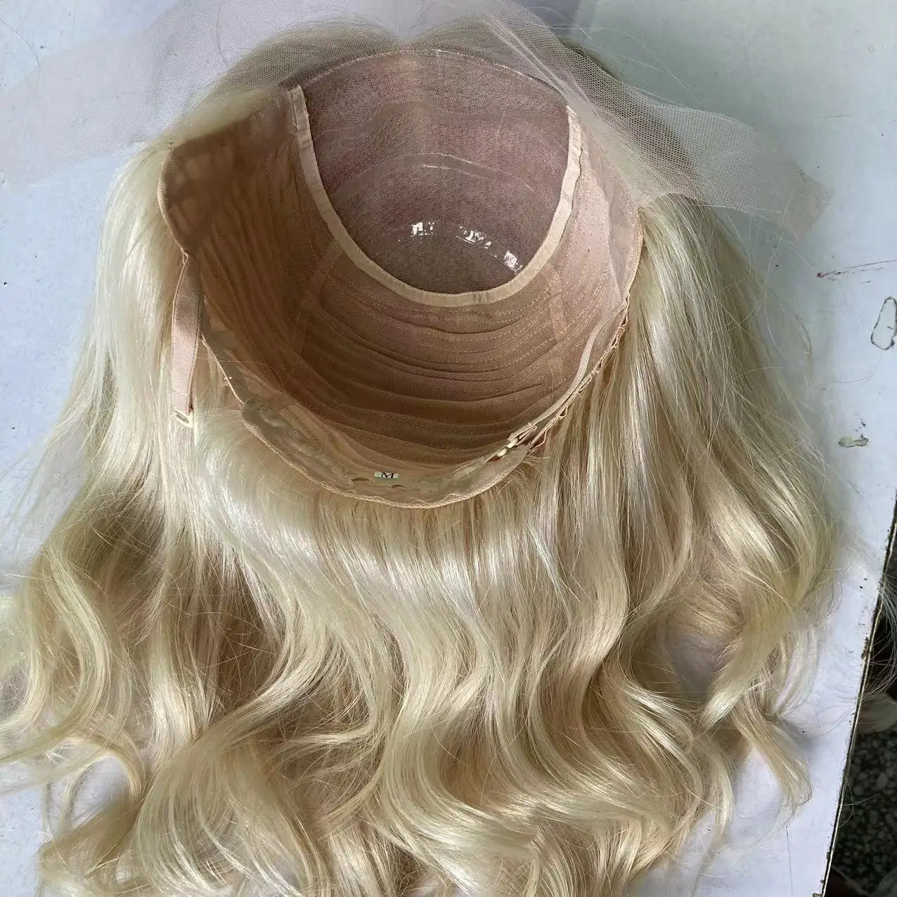 Factory custom anti slip silicone human hair wigs European virgin hair glueless silk base lace front medical wig for alopecia