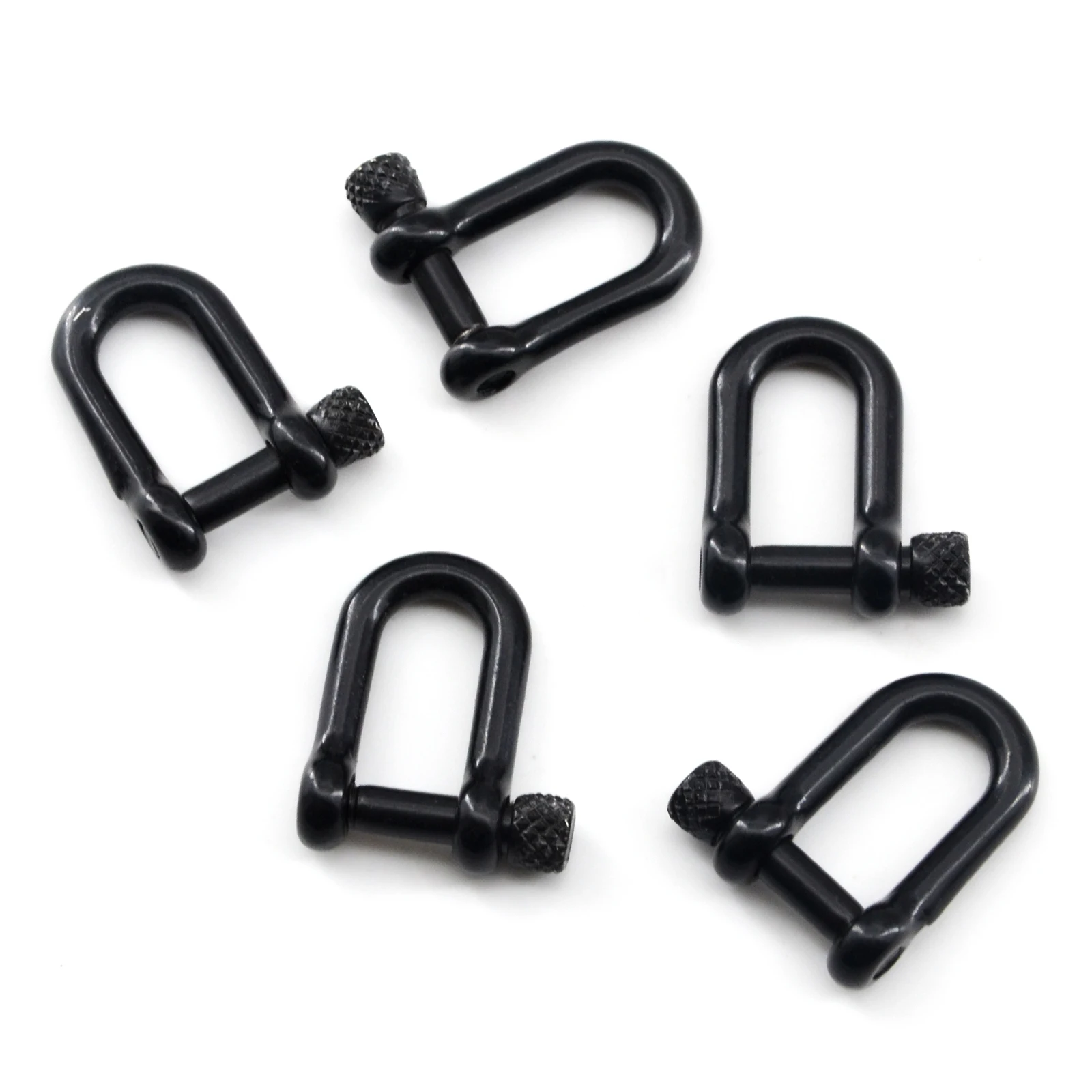 Stainless steel mini D bow buckle 3 mm, suitable for paracord jewelry, Marine fishing tackle