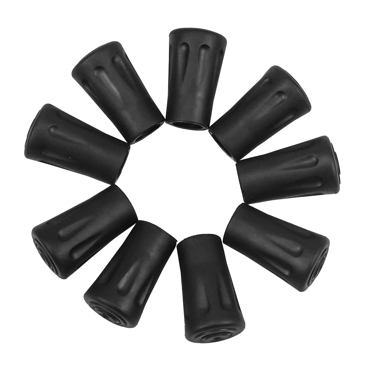 200pcs Hiking Pole Ferrule Crutch Rubber Walking Pole Tips Replacement Walking Stick Caps Trekking Pole Tip Protectors