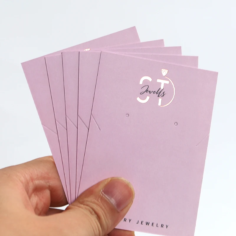 Luxury jewelry card holder high end jewelry display cards with custom logo jewelry care card