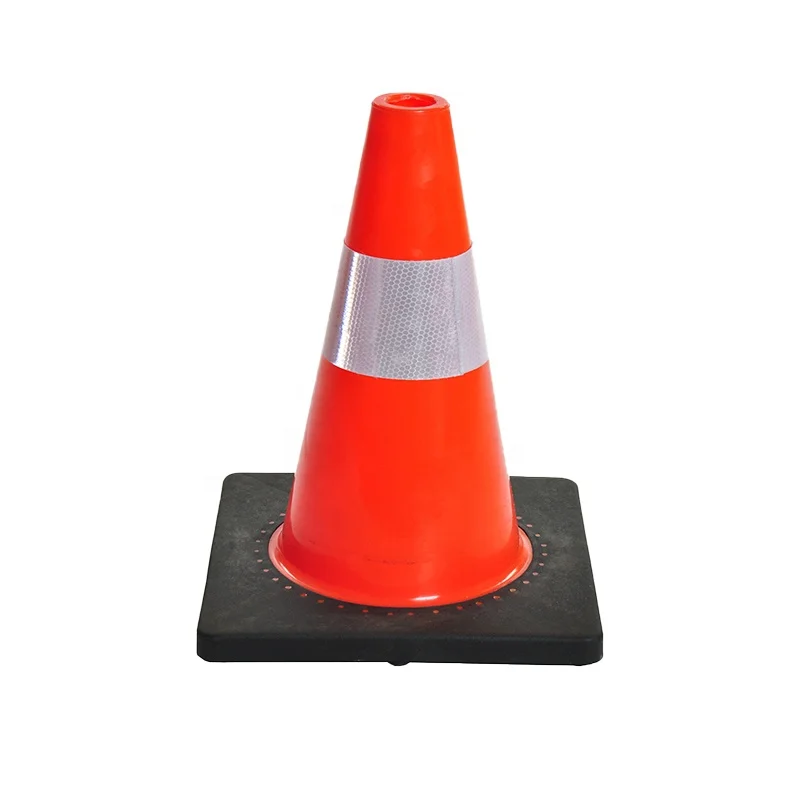 High quality Safety Cones with Reflective Films,PVC Heavy-Duty Orange Construction Cones for Parking Lot, Driveway.
