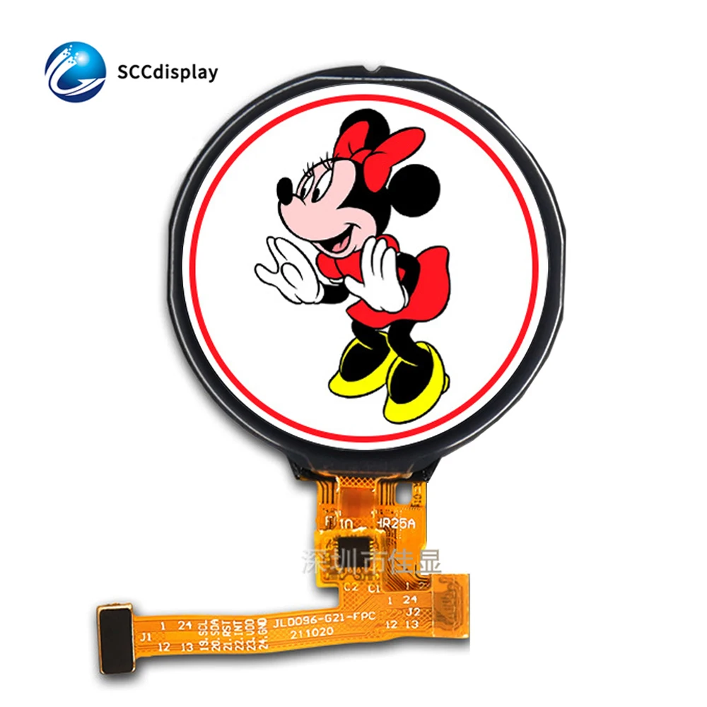 Cheap price 350 brightness round SPI interface GC9A01 drive with TP 1.28inch round lcd display module 65k rgb colors