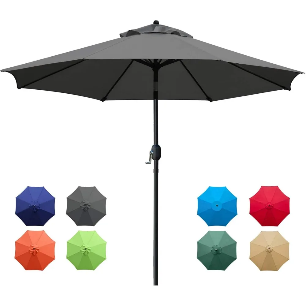 Patio Umbrella Outdoor Table Umbrella with 8 Sturdy Ribs