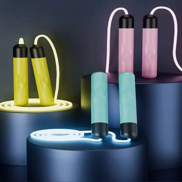 Hot Sale Workout Fitness Jump Rope Anti-Skid Handle Kids Led Light Luminous Skipping Rope