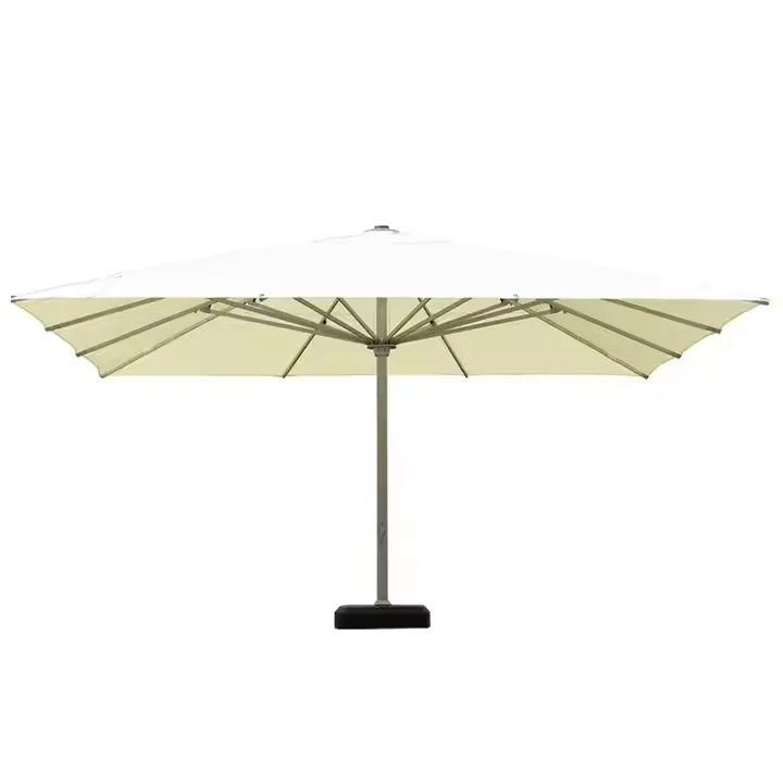 Large Size Aluminium Thick Umbrella Square Market Parasol Outdoor Garden Patio Umbrella For Parking Lot