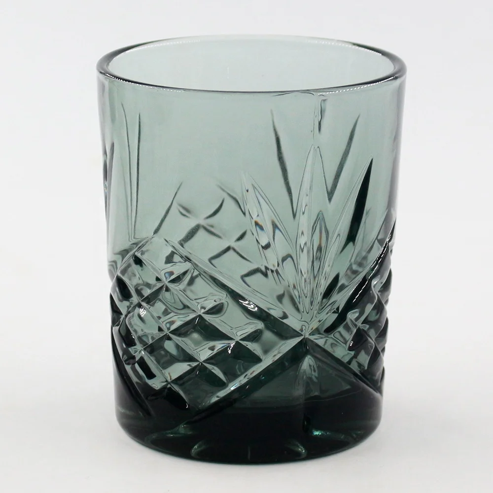 LANGXU Black Small Wine Glass Stemless Flat Bottom Fine Glasses Wholesale Red Gift Box