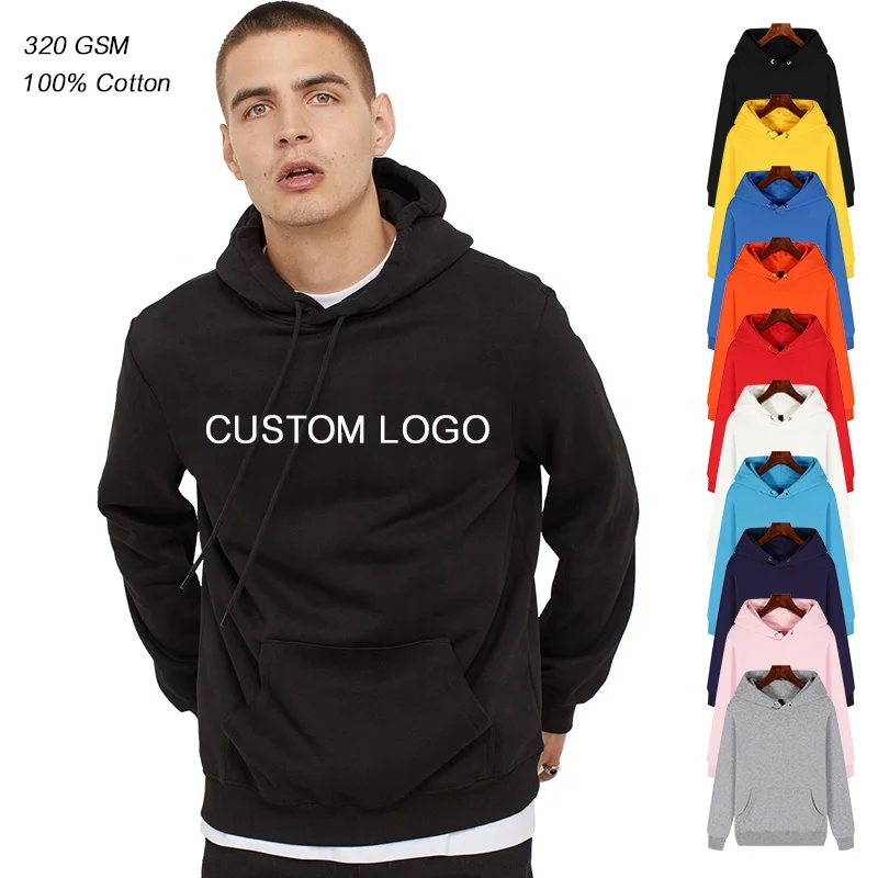 Оптовая продажа, хлопковый пуловер с принтом, Толстая Толстовка Унисекс, толстовка с капюшоном, мужские толстовки и свитшоты без рисунка с логотипом на заказ