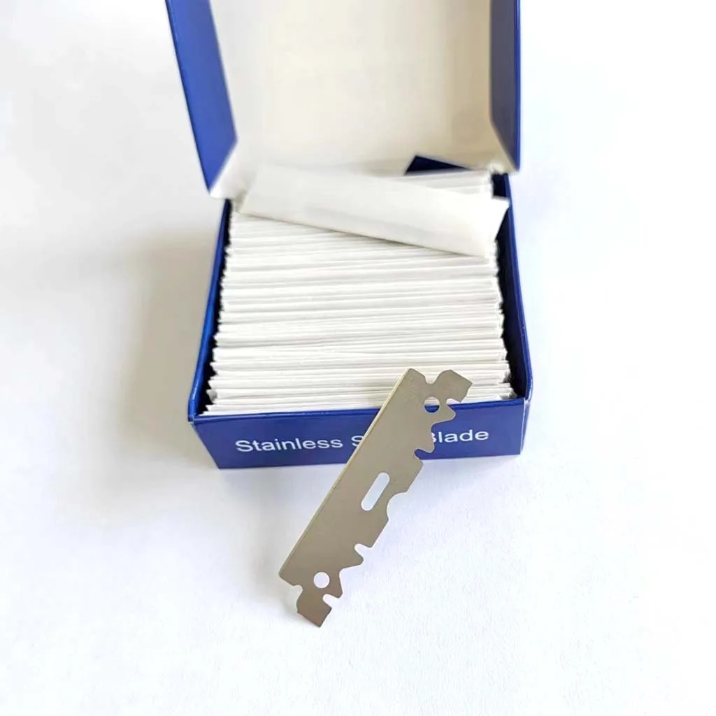 Wholesale high quality Stainless Steel  Edge Disposable Hair Razor Bblades Barber Shaving Razor Blades single blade razor