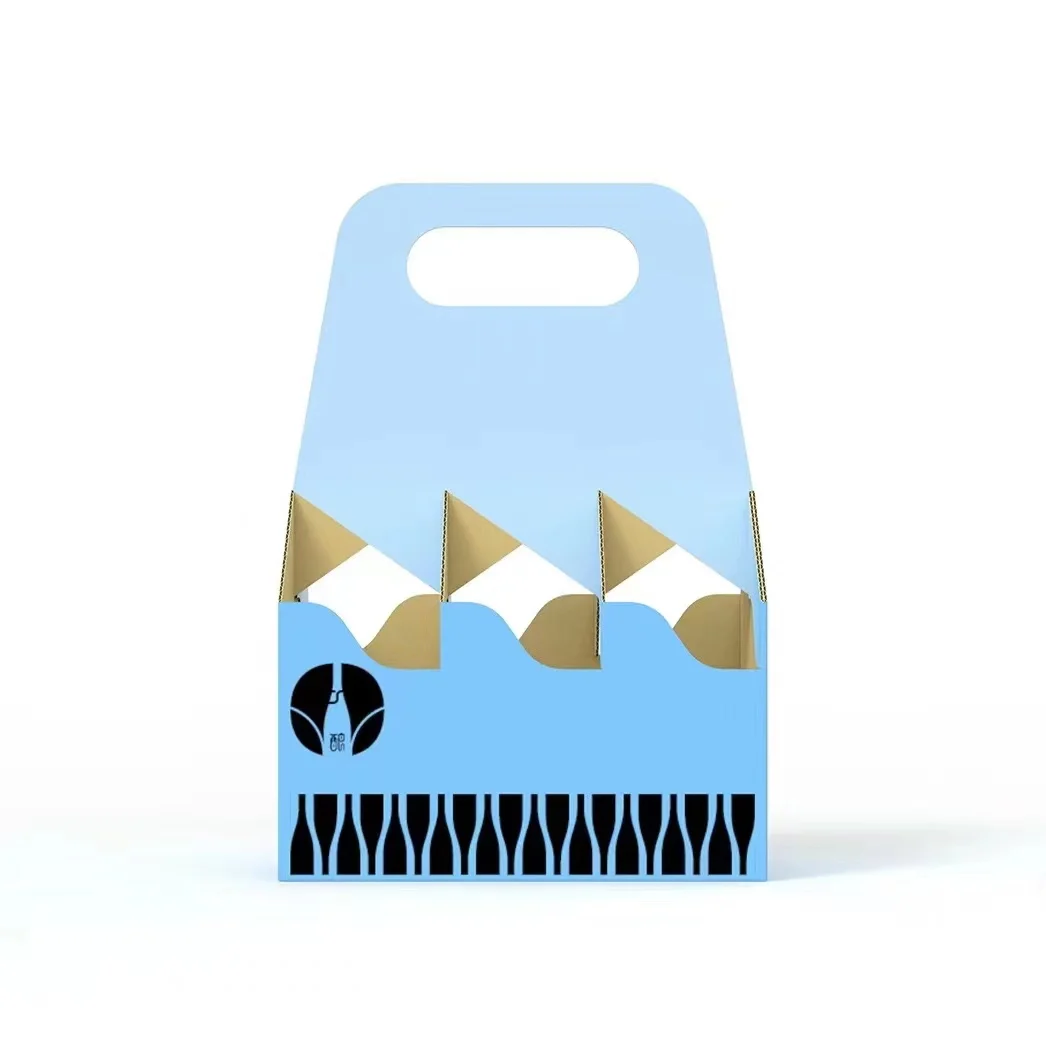 Reasonable price wine bottle box packaging modern novel design low price beer box