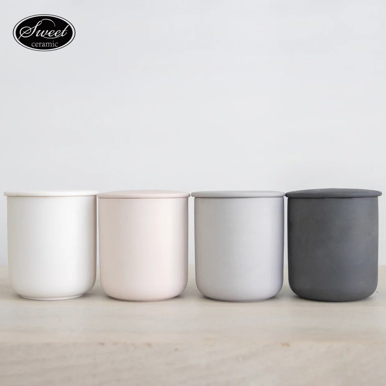 Customized logo manufacturer sales aromatherapy candle Cup ceramic household European candle jar handmade Cup