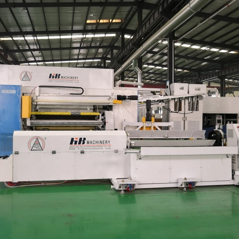 Four-shaft winding system PVC cling film making machine