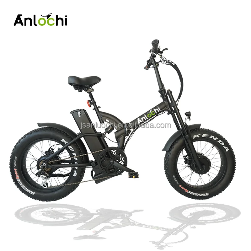 Anlochi 2022 новый дизайн 20 дюймов с толстыми покрышками электровелосипед фара для электровелосипеда в полной подвеской складной двойной мотор электрического велосипеда