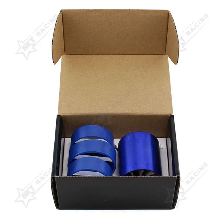Universal Double Fan Air Intake Supercharger Gas Fuel Saver Fan Turbine Turbo Charger Turbocharger