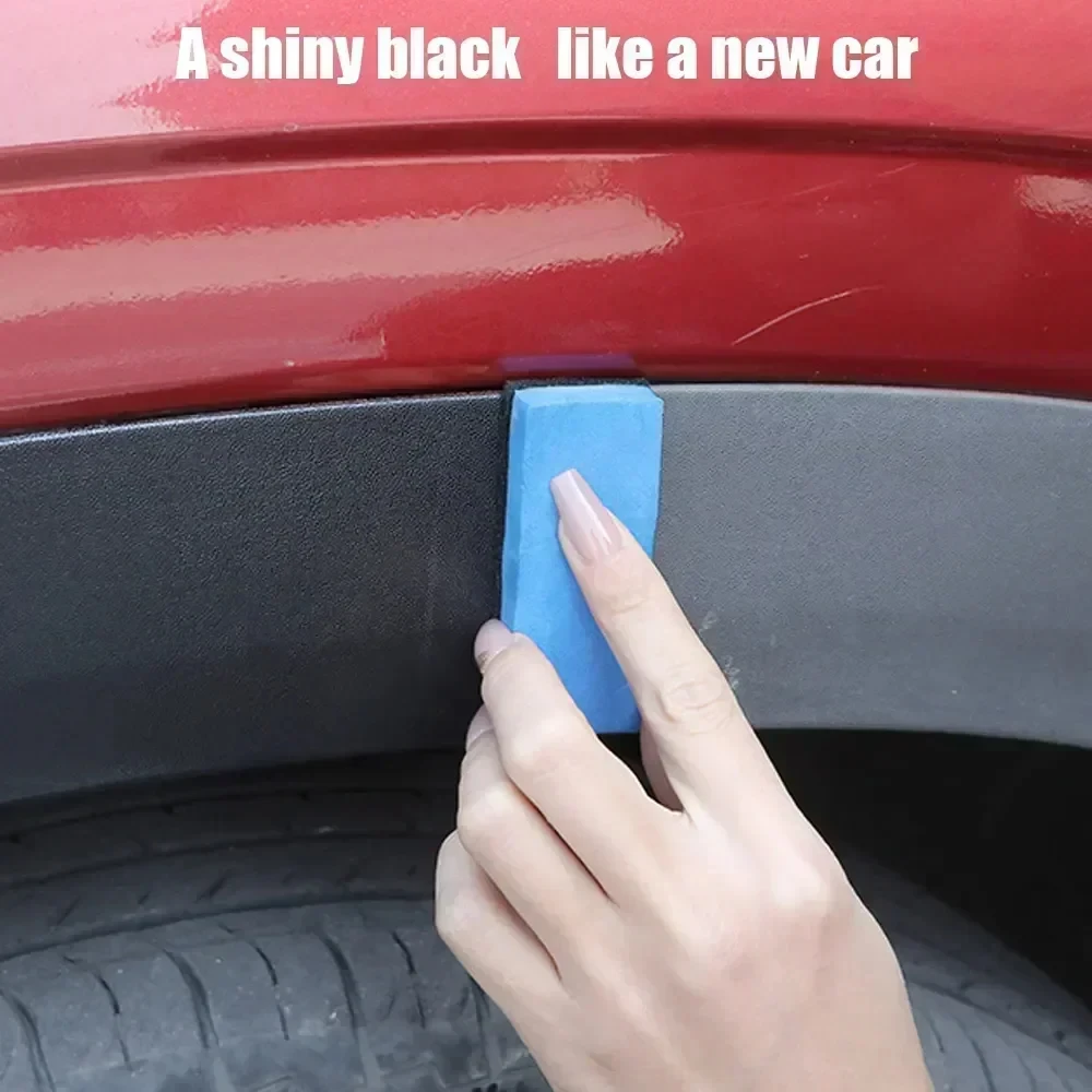 Car Ceramic Coating Sponge Applicator Glass Nano Wax Coat Sponges Blue Square Sponge and Cloth Car Cleaning Brush