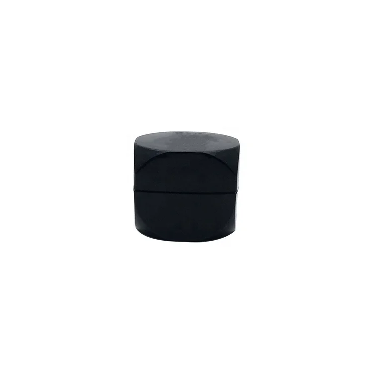 
nail gel eye cream container cosmetic black color cheap price 5ml empty jar square mini small jar with printing 