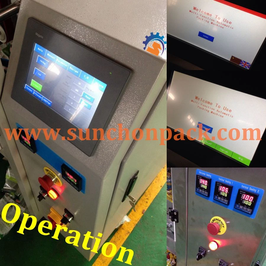 Dosing by Volumetric Cup Filler, Stainless Steel, Salt Sugar Rice Granule Food Packing Machine