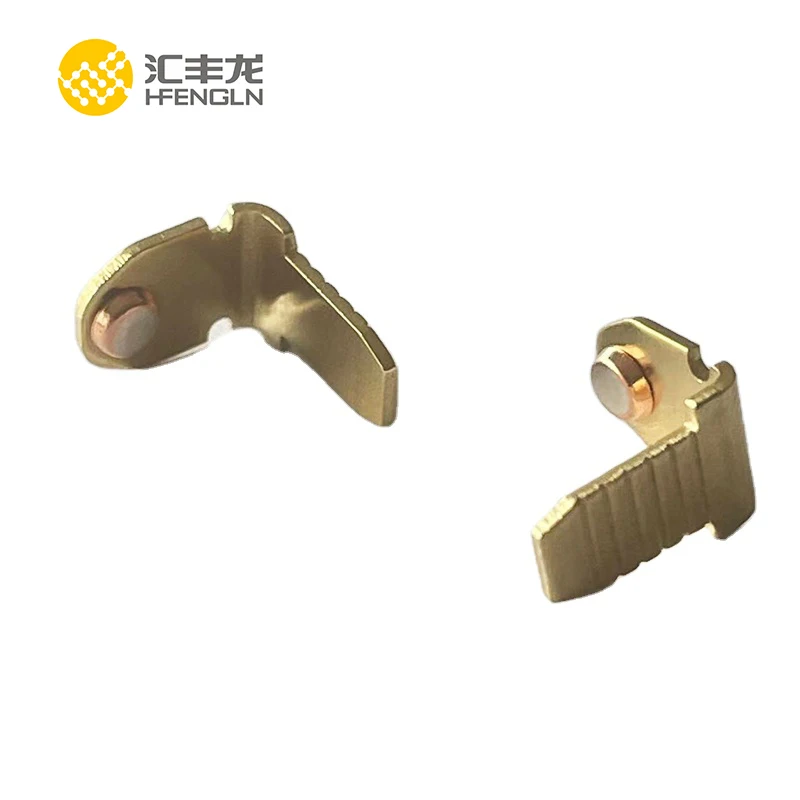 Sheet Metal Copper silver contact rivet metal stamping parts for electric Switch