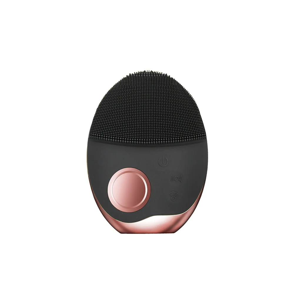 Ultrasonic Facial Cleaning Massage Brush LED Photon Light Pore Cleanser Wireless Charger Silicone Sonic Face Washing brush