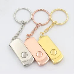 High Quality Metal Wholesale 2GB/4GB/8GB swivel USB Flash Drive Waterproof USB2.0/3.0 Mini Promotion Gift USB Flash Drive