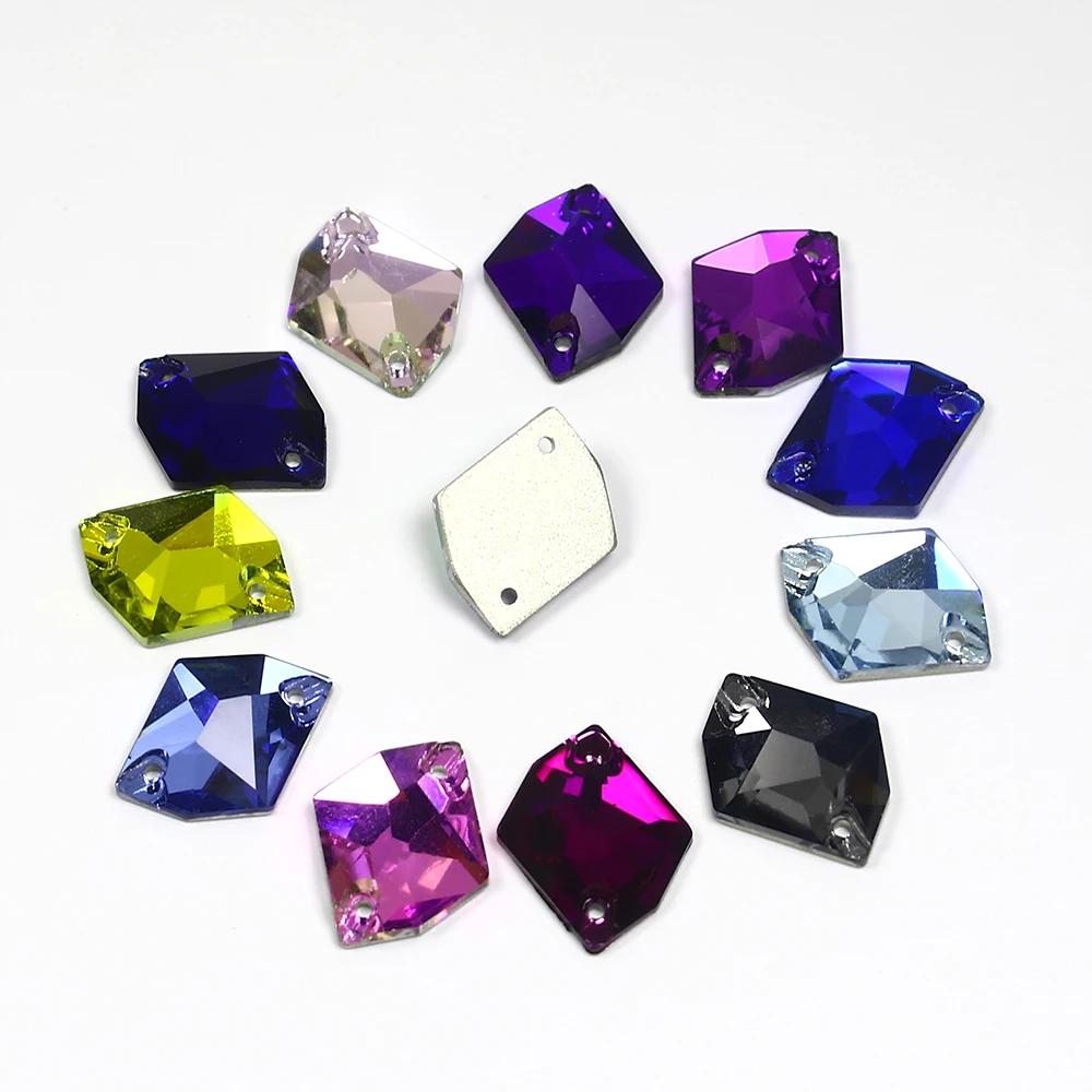 Hot Sale Flatback rhinestone With Holes K9 Quality Sew on Crystal Bead For Garment Decoration