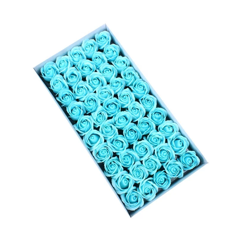Искусственный цветок для ванной 50 шт. в коробке, розы, мыло, цветы 5 см, пенопластовое мыло, розы для свадьбы и дня Валентина