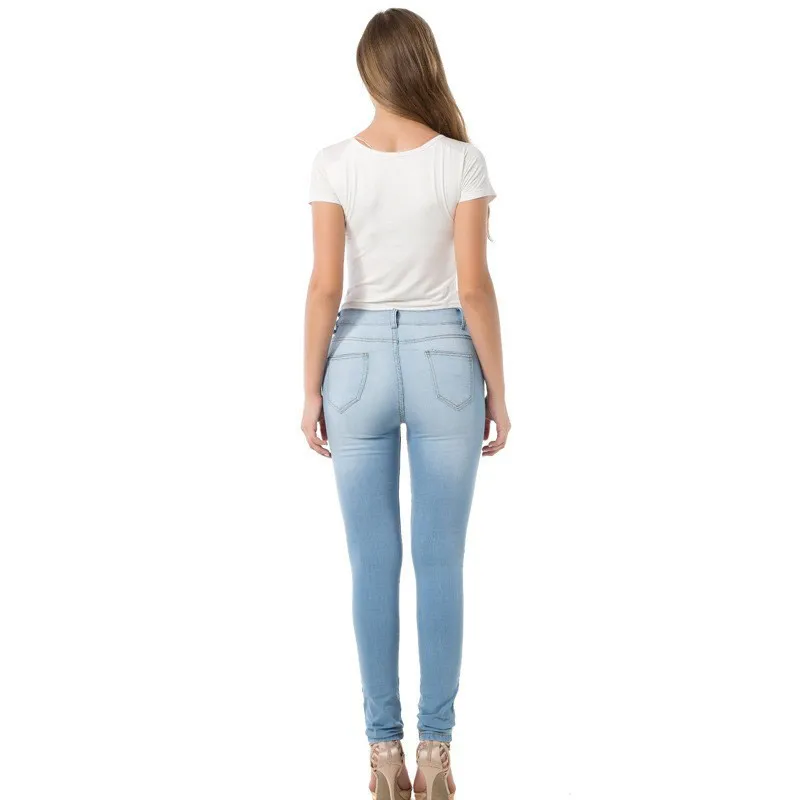 Women Seamless High Elasticity Jeans Leggings Lady Girls Skinny Tight Jeans Look Jeggings