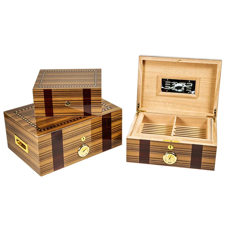 Фабричная кедровая деревянная коробка для сигар на заказ, роскошная Подарочная коробка для пианино с отделкой для сигар