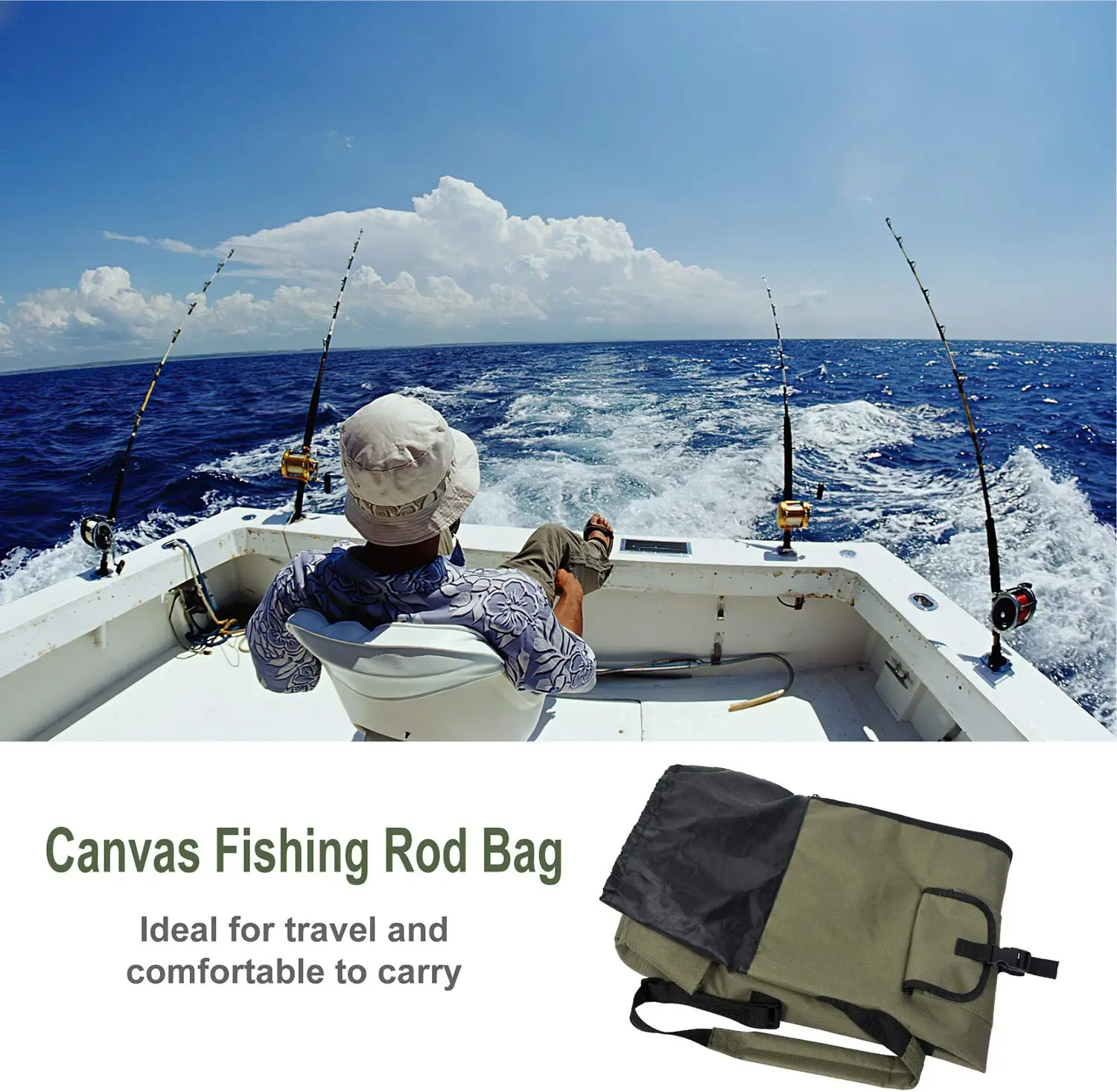 Hot Selling Multi-function Waterproof Durable Fishing Tackle Rod Organizer Bag Fishing Pole Bag