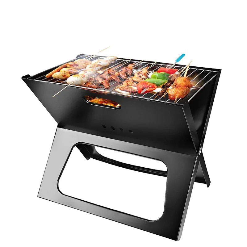 Kingpool China Portable Stainless Steel Camping Wood Stove Barbeque Grill Rack Folding Outdoor BBQ Charcoal Grill for Sale