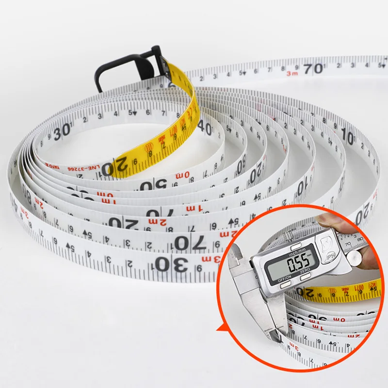 BTE ABS 10 15 20 30 50 33 50 66 100 165ft Logo Promotion Water Proof Fiberglass Sewing Hardware Soft Measuring Tape