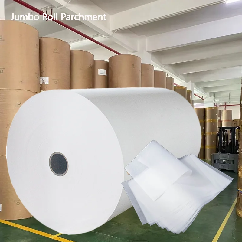 38gsm 40gsm 100% натуральная древесная целлюлоза биоразлагаемая рулонная бумага для выпечки