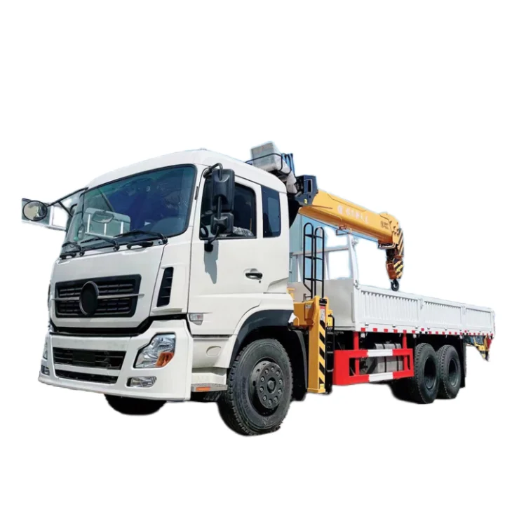 China Dongfeng 6x4  12ton Trunk Mounted Crane Telescopic Boom Vehicle For Construction Work