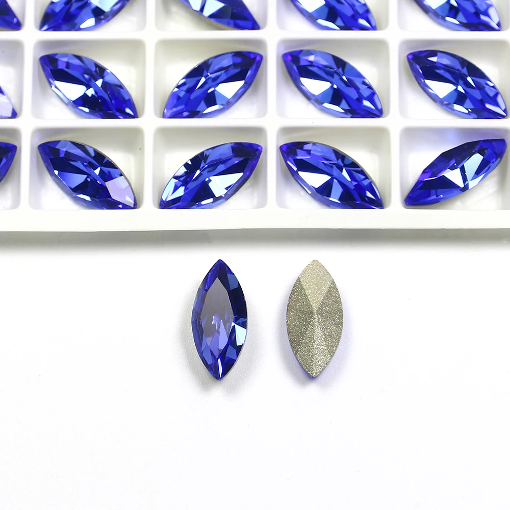 Horse Eye rhinestones pointback K9 fancy stone wholesale lead-free crystal stone beads for jewelry pendant garment accessories