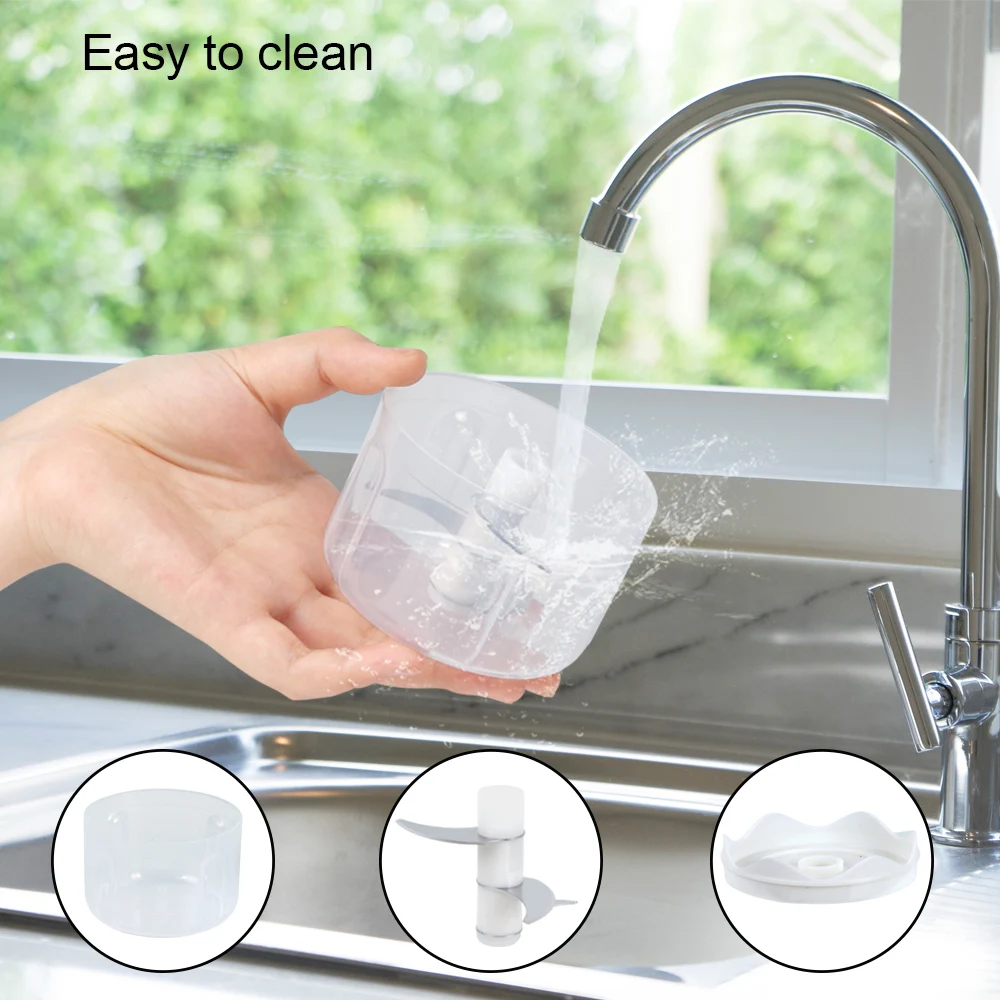 B97-0089 Usb Wireless Electric Mini Meat Grinder Automatic Portable  Home Kitchen Food Crusher Mixer Garlic Chopper